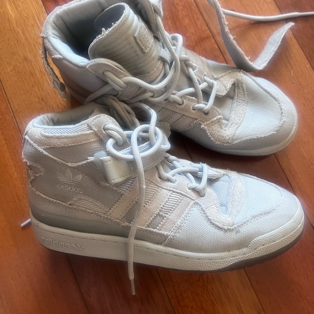 Adidas High-Top Sneakers in Light Gray